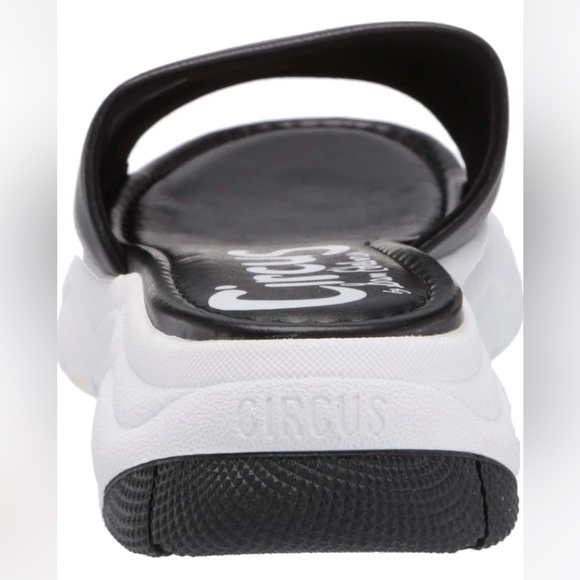 BRAND NEW Sam Edelman Circus Arial Black Leather Slide Sandal Size 7 - Picture 4 of 5